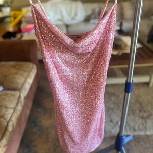 Fashion Nova Rose Sequin Glam Dress